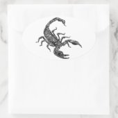 Scorpion Ovale Sticker (Tas)