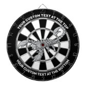 Scorpion Pictogram dartboard met aangepaste tekst Dartbord (Voorkant)