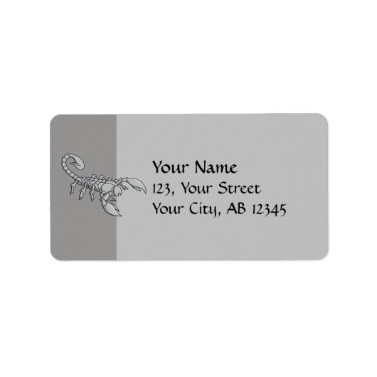 Scorpion-pictogram Etiket (Voorkant)