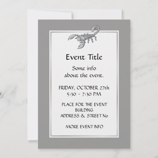 Scorpion-pictogram Kaart (Achterkant)