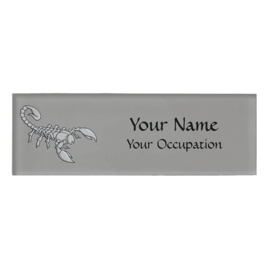 Scorpion-pictogram Naambadge (Voorkant)