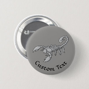 Scorpion-pictogram Ronde Button 5,7 Cm
