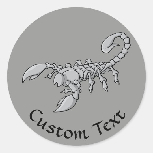 Scorpion-pictogram Ronde Sticker (Voorkant)