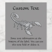 Scorpion-pictogram Wijn Etiket (Enkel label)