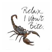 Scorpion "Relax... Ik zal geen Poster bite'