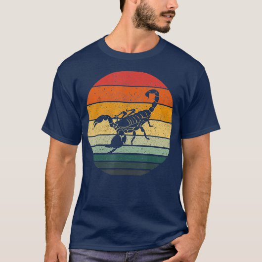  Scorpion Retro Sunset Art 70s 80s T-shirt (Voorkant)
