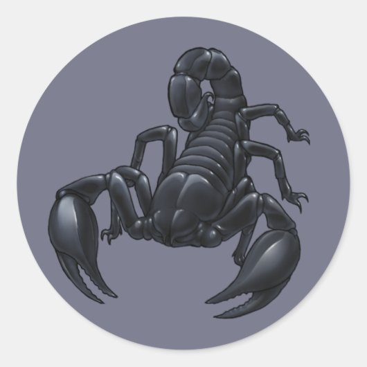 Scorpion Ronde Sticker (Voorkant)
