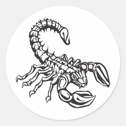 Scorpion Ronde Sticker (Voorkant)