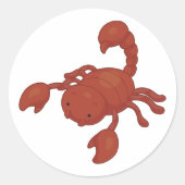 Scorpion Ronde Sticker (Voorkant)