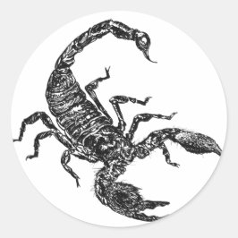 Scorpion Ronde Sticker