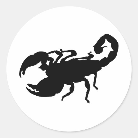Scorpion Ronde Sticker (Voorkant)