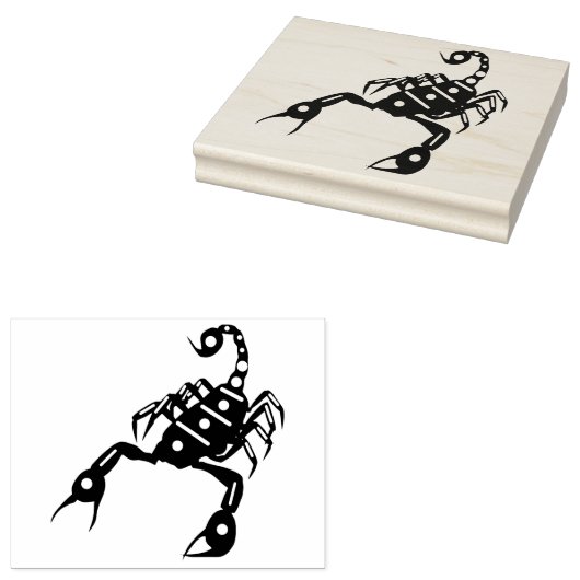 Scorpion Scorpio Bug Insecte Natuur Silhouette art Rubberstempel (Gestempeld)