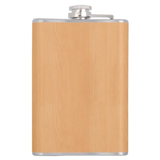 Scorpion silhouet gegraveerd op houtafbeelding heupfles (Achterkant)