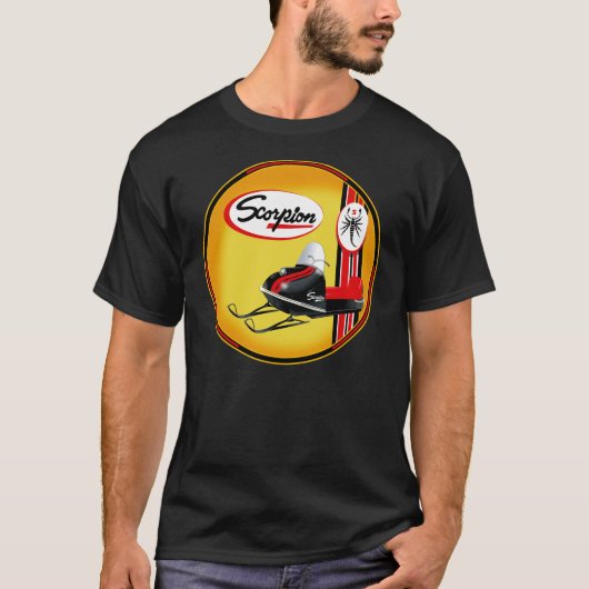  Scorpion sneeuwscooters teken T-shirt (Voorkant)
