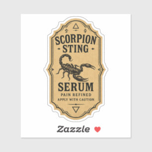 Scorpion Steek Serum - Halloween Apotheek Label