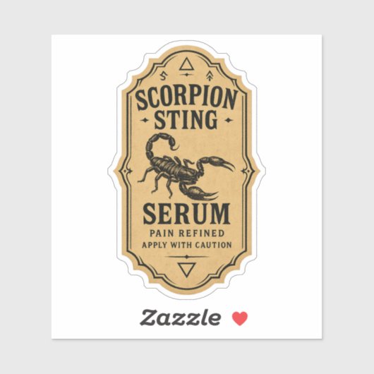 Scorpion Sting Serum - Halloween Apothecary Label (Vel)