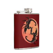 Scorpion Tribal Grafisch Ontwerp Heupfles (Rechts)