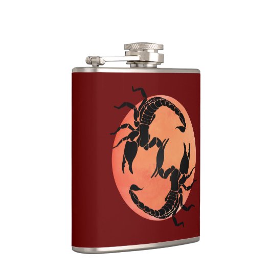 Scorpion Tribal Grafisch Ontwerp Heupfles (Rechts)