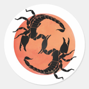 Scorpion Tribal Grafisch Ontwerp Ronde Sticker