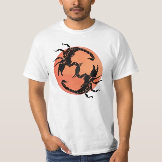 Scorpion Tribal Grafisch Ontwerp T-shirt (Voorkant)