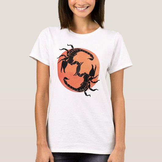 Scorpion Tribal Grafisch Ontwerp T-shirt (Voorkant)