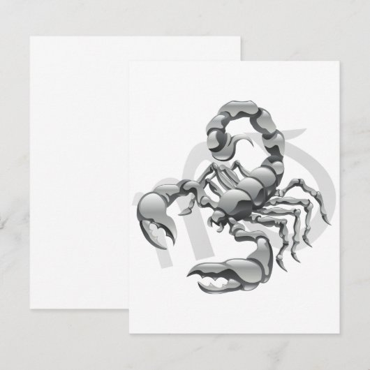 Scorpion-uitnodigingen Kaart (Voorkant / Achterkant)