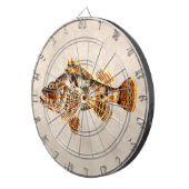 Scorpion vis - Antiek Hawaiiaanse afdruk Dartbord (Voorkant Rechts)