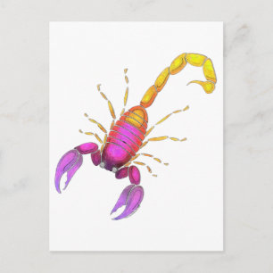 Scorpion Watercolor Briefkaart
