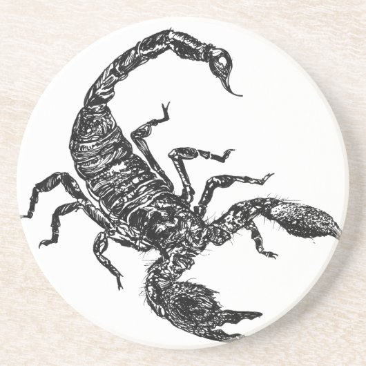 Scorpion Zandsteen Onderzetter (Voorkant)