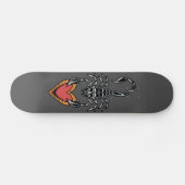 Scorpion Zodiac Sign Heart Love Dark Grey Elegant Persoonlijk Skateboard (Horizontaal)