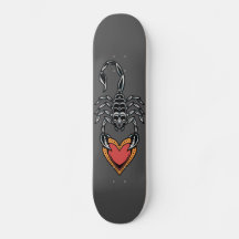Scorpion Zodiac Sign Heart Love Dark Grey Elegant