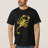 Scorpion Zodiac Sign Tribal Tattoo Illustratie T-shirt (Voorkant)