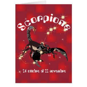 Scorpione 24 ottobre al 22 nov. Biglietti d'auguri