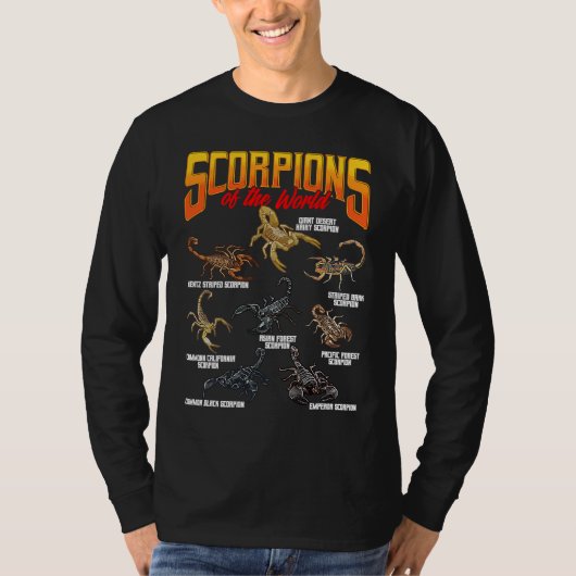 Scorpions Animals of the World Arachnology Animal T-shirt (Voorkant)