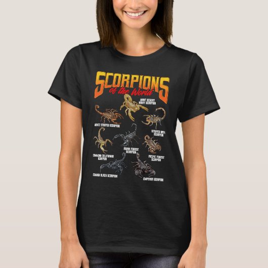 Scorpions Animals of the World Arachnology Animal T-shirt (Voorkant)