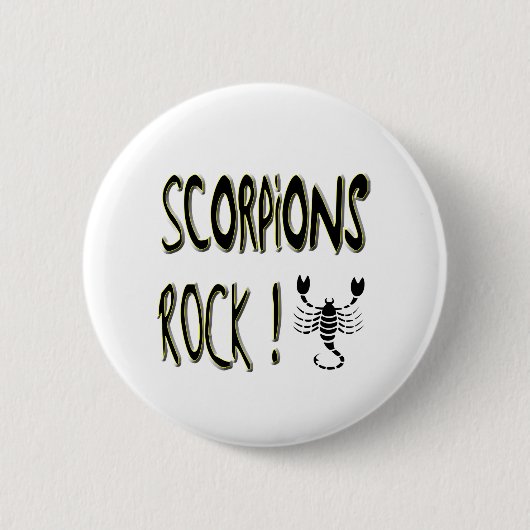 Scorpions Rock! Knoop Ronde Button 5,7 Cm (Voorkant)