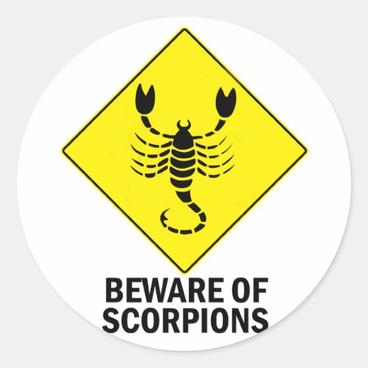 Scorpions Ronde Sticker (Voorkant)