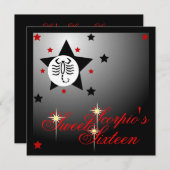 Scorpio's Zodiacal Fortune Sweet Sixteen-Customize Kaart (Voorkant / Achterkant)