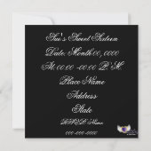 Scorpio's Zodiacal Fortune Sweet Sixteen-Customize Kaart (Achterkant)