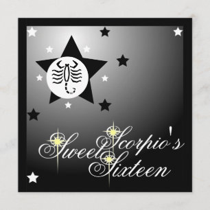 Scorpio's Zodiacal Fortune Sweet Sixteen-Customize Kaart