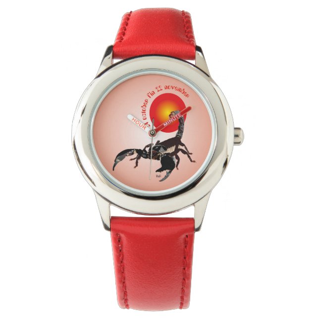 Scorpiun 24 october fin 22 november Uhr Horloge (Voorkant)