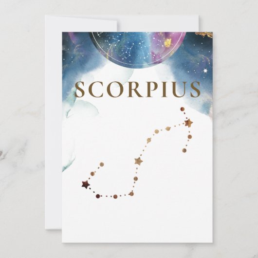 Scorpius Constellation, Celestial Table Number (Voorkant)