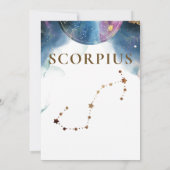 Scorpius Constellation, Celestial Table Number (Achterkant)