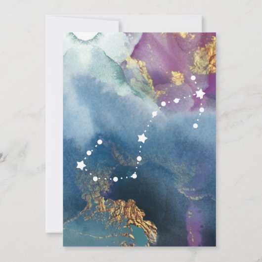 Scorpius Teken Celsius Waterverf Thema Kaart (Achterkant)