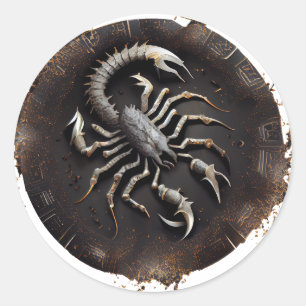 Scorpius Zodiac Graphic Ronde Sticker