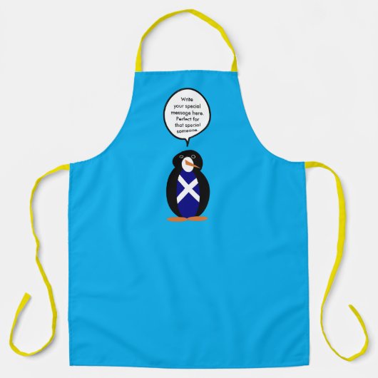 Scot Flag Talking Ms Penguin Gepersonaliseerd Schort (Voorkant)