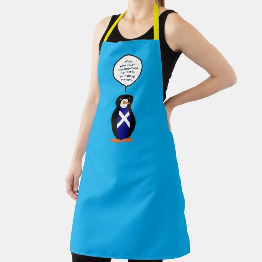 Scot Flag Talking Ms Penguin Gepersonaliseerd Schort (Insitu)