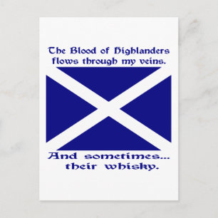 Scot Highlander Blood & Whisky Briefkaart