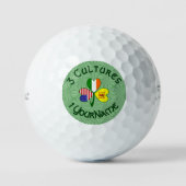 Scot Líon Irish USA Flags Shamrock Golf Ball Golfballen (Voorkant)