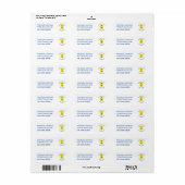 Scot Lion Rampant Angel Hanukkah Flag Personalized Etiket (Full Sheet)